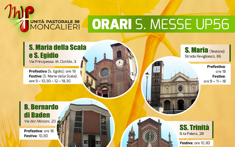 Orari messe Unità Pastorale